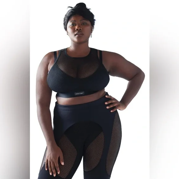 Savage X Fenty By Rihanna Pin Up Low-Impact Sports Bra - Black NWT - Picture 4 of 12